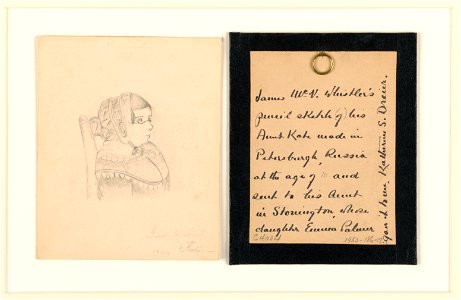 Drawing, Portrait of Aunt Alicia McNeill (Aunt Kate), 1844 (CH 18397263-2)