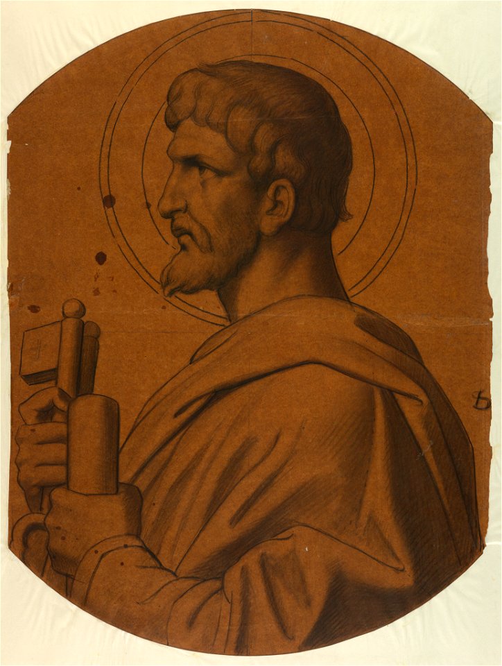 Drawing, St. Peter, Study for Ceiling, Saint John the Baptist Church, Brooklyn, NY, 1902 (CH 18432979-2)