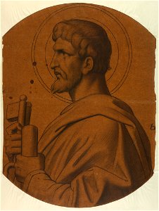 Drawing, St. Peter, Study for Ceiling, Saint John the Baptist Church, Brooklyn, NY, 1902 (CH 18432979-2)