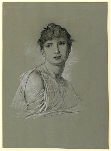 Drawing, Portrait Sketch of a Young Woman, ca. 1885 (CH 18404537)