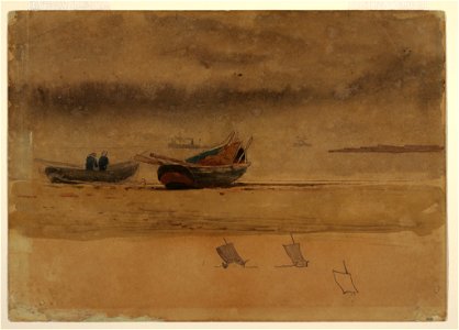 Drawing, Stern View of Two Rowboats, England, 1881–82 (CH 18174521)