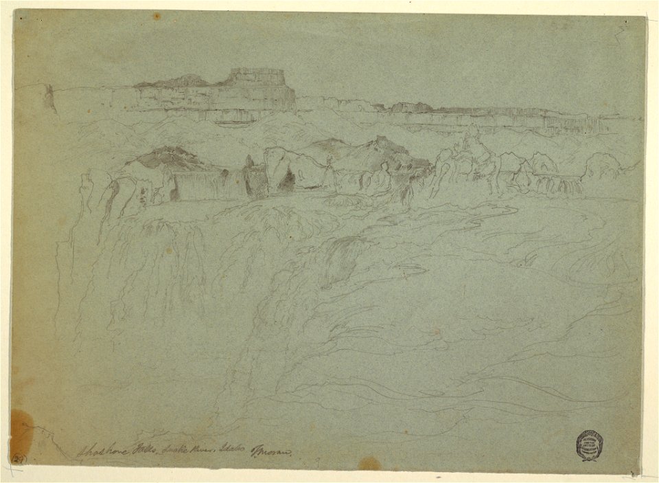 Drawing, Shoshone Falls, Snake River, Idaho, 1875 (CH 18189601)