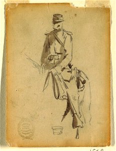 Drawing, Mounted Cavalry Officer, 1862 (CH 18174005)
