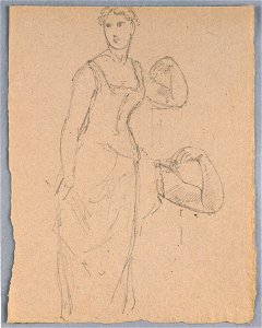 Drawing, Sketch for a Portrait of Bella Worsham, 1878 (CH 18566519-2)