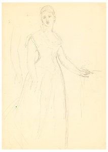 Drawing, Sketch for a Portrait of Bella Worsham, 1878 (CH 18566523)