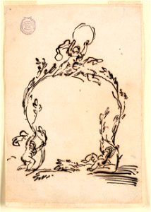 Drawing, Sketch of a cartouche, 1760–80 (CH 18114851-2)
