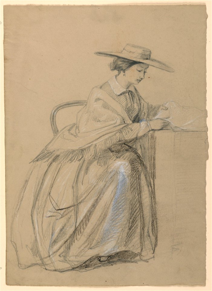Drawing, Mrs. Sheppard Gandy Seated, 1859 (CH 18565881)