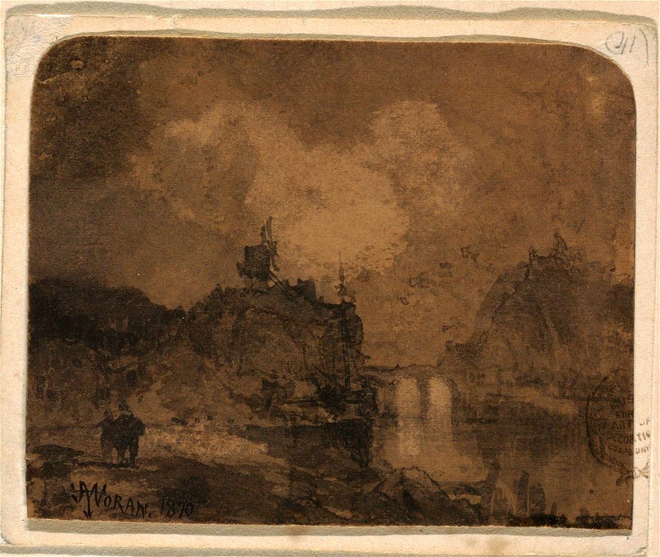 Drawing, River Scene, Grand Canyon, Colorado, 1870 (CH 18189693)