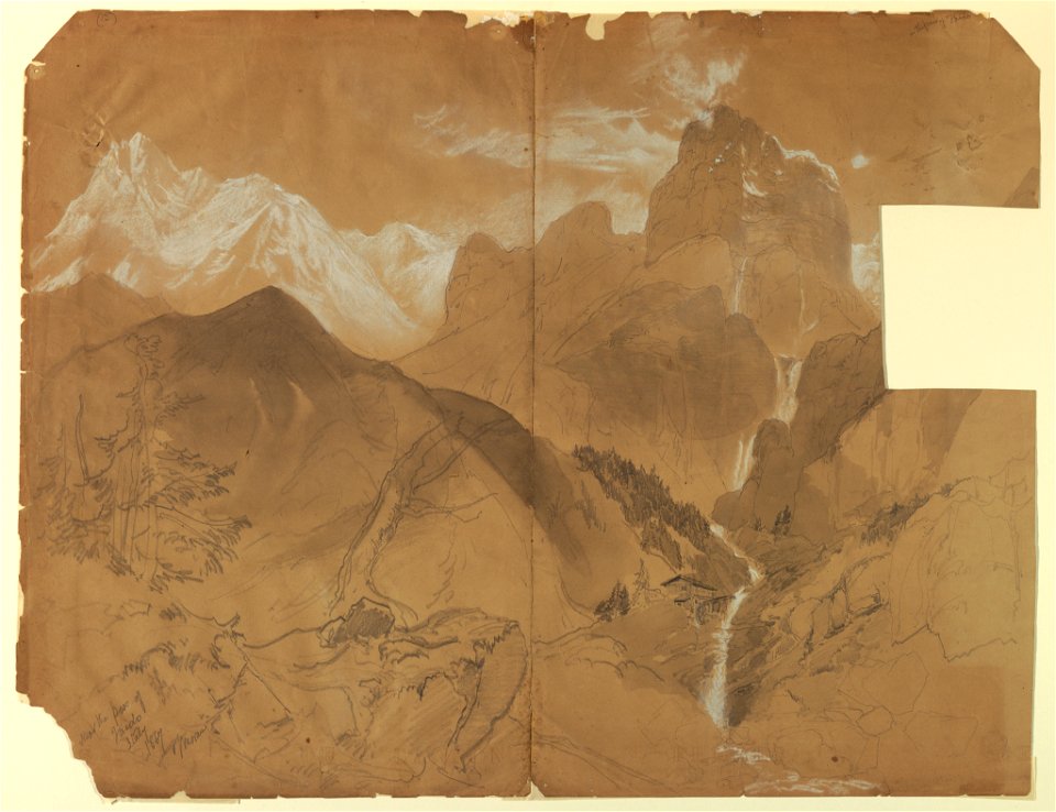 Drawing, Near the Pass of Faido, Italy, 1867 (CH 18189473)