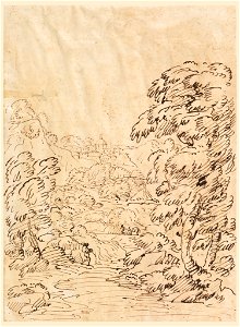 Drawing, Road Leading to a Mountainous Town, 1750–86 (CH 18122861)