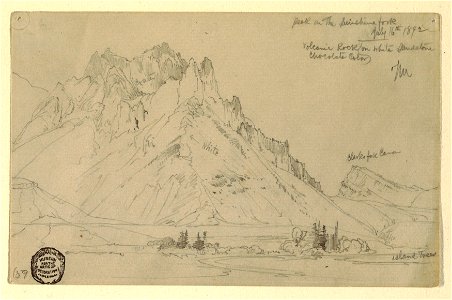 Drawing, Peak on the Sunshine Fork, Wyoming, July 16, 1892 (CH 18189801)