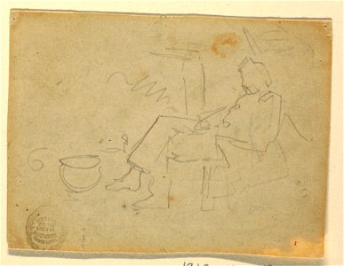 Drawing, Seated Soldier, 1862 (CH 18174069)