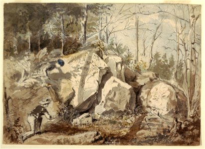 Drawing, Setting a Squirrel Trap, ca. 1855 (CH 18174841)