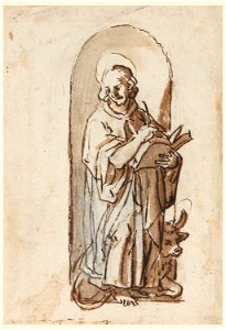 Drawing, Sketchbook Page with St. Luke., ca. 1590 (CH 18109141-2)