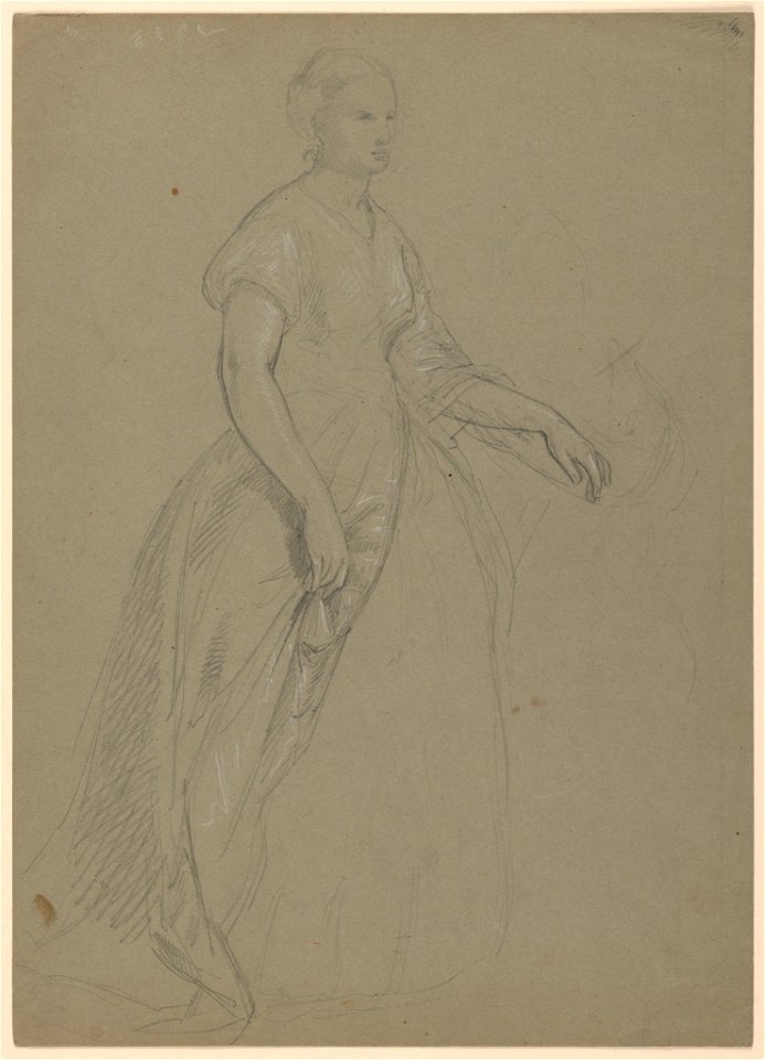 Drawing, Study for Martha Washington Reception, 1860 (CH 18565943)