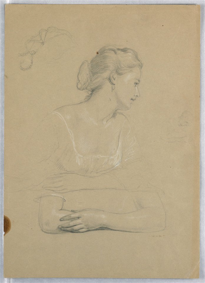 Drawing, Study for Martha Washington Reception, 1860 (CH 18566023)