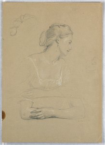 Drawing, Study for Martha Washington Reception, 1860 (CH 18566023)