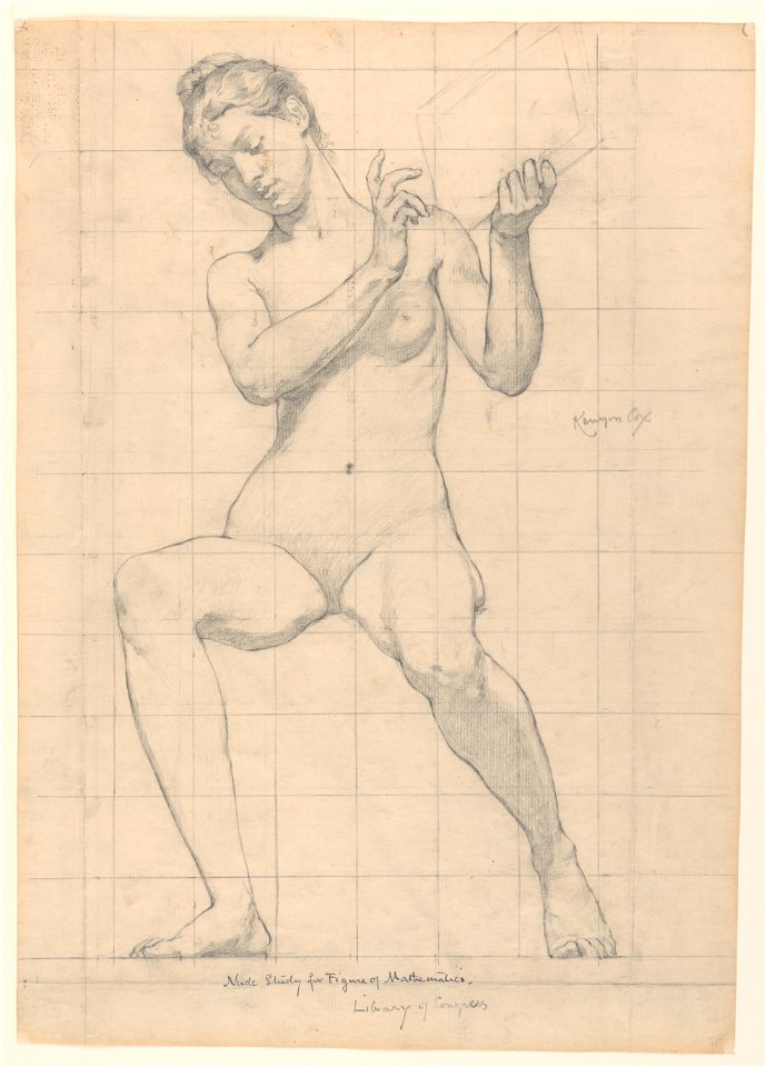 Drawing, Study for Mathematics, The Sciences, Library of Congress, Washington D.C., ca. 1895