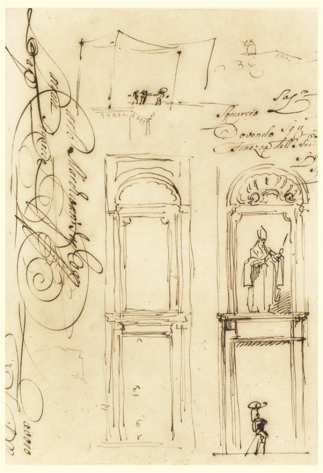 Drawing, Sketches and Script, 1765 (CH 18127347)