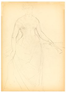Drawing, Sketch for a Portrait of Bella Worsham, 1878 (CH 18369895)
