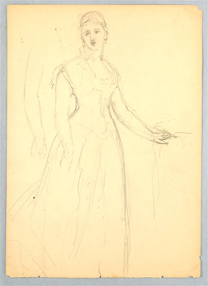 Drawing, Sketch for a Portrait of Bella Worsham, 1878 (CH 18566523-2)