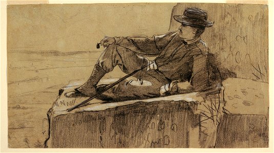 Drawing, Study for Mountain Climber Resting, 1868–69 (CH 18175509)