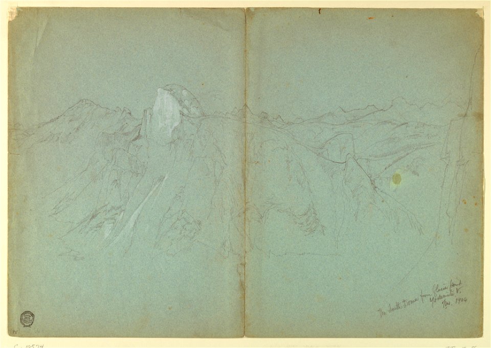 Drawing, South Dome from Glacier Point, Yosemite, 1904 (CH 18189969)