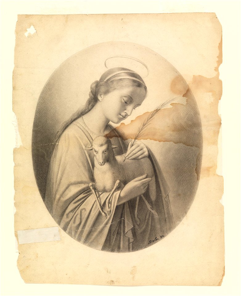 Drawing, Saint Agnes, 1892 (CH 18439673)