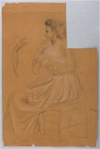 Drawing, Study for Titian Showing, 1872 (CH 18566033)