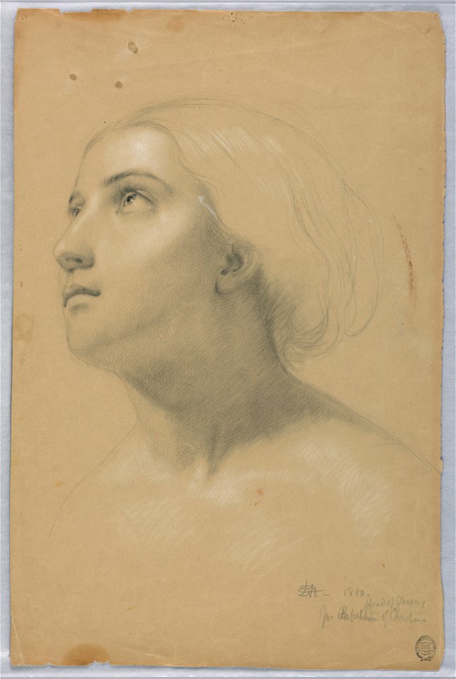 Drawing, Study for Duplicate of Christiana and Study for Mercy, March 1850 (CH 18565769)
