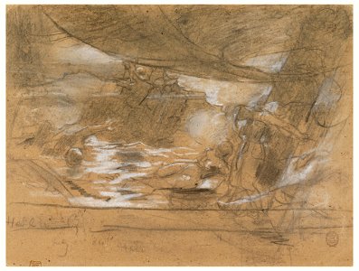 Drawing, Ship Deck with Two Women, possibly July 15, 1886 (CH 18175035)