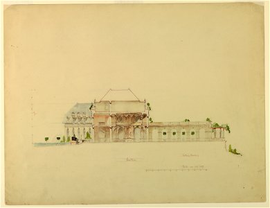 Drawing, Study for the Clubhouse of the golf club of Newport, 1893–94 (CH 18563565)