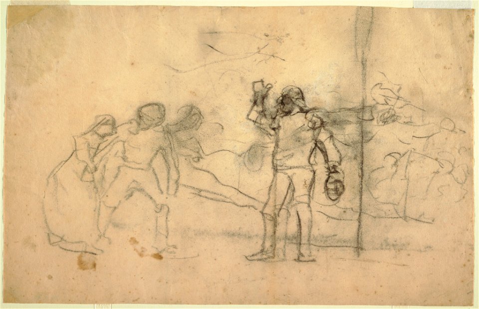 Drawing, Sketch for The Wreck, an oil painting dated 1896 at the Carnegie Institute, Pittsburgh, PA, 1881 (CH 18174437)