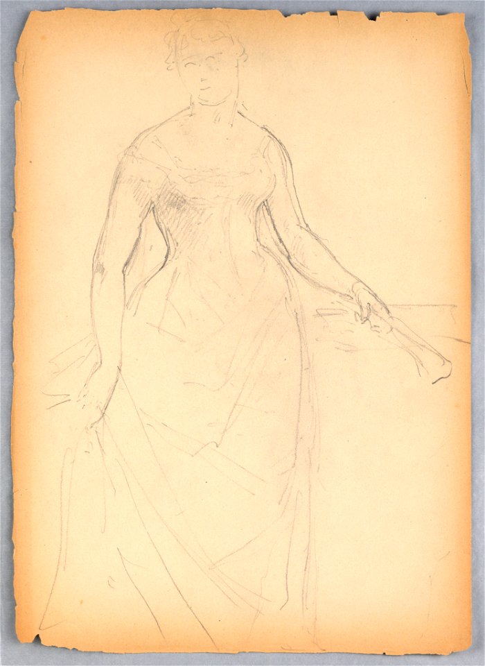 Drawing, Sketch for a Portrait of Bella Worsham, 1878 (CH 18369895-2)