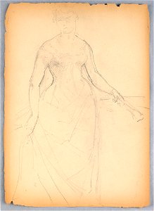 Drawing, Sketch for a Portrait of Bella Worsham, 1878 (CH 18369895-2)