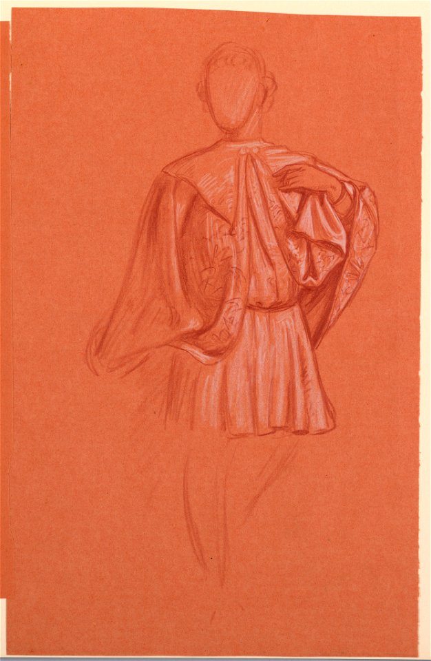 Drawing, Study of a costumed figure, ca. 1872 (CH 18404397)