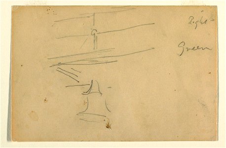 Drawing, Sketch of a Boat Deck and a Ship's Bell, ca. 1895 (CH 18174653)