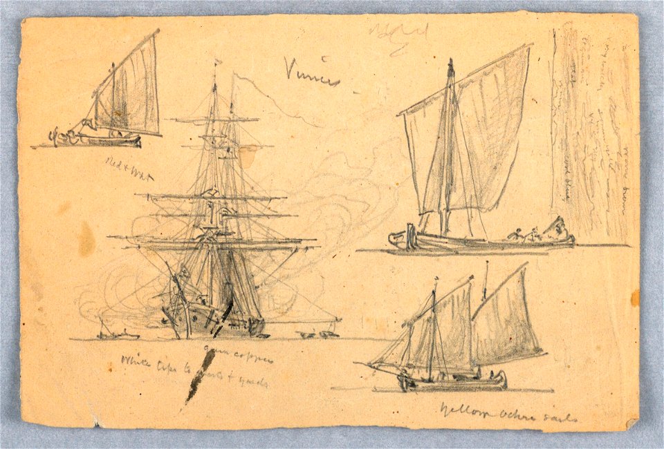 Drawing, Sketches. Ships, Venice, Italy, October 1872 (CH 18369027)
