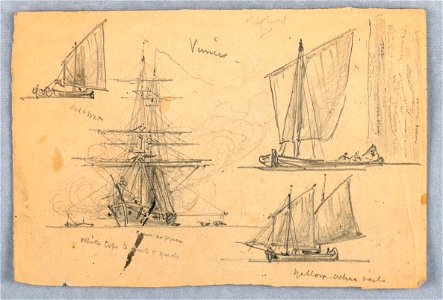 Drawing, Sketches. Ships, Venice, Italy, October 1872 (CH 18369027)