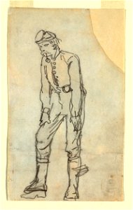 Drawing, Soldier With Pipe in His Mouth, 1862 (CH 18174019)