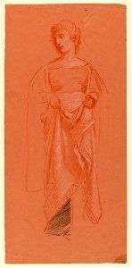 Drawing, study of costumed female figure, ca. 1890 (CH 18404423)