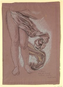 Drawing, Study of Drapery of Fortune, ca. 1877 (CH 18404519)