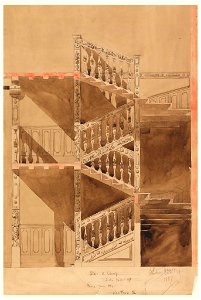 Drawing, Stair at the Cluny, Paris, 1887 (CH 18606073)