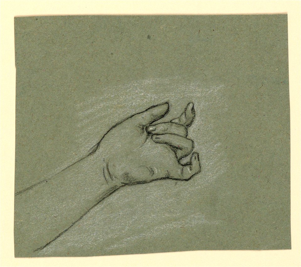 Drawing, study of wrist and left hand, ca. 1890 (CH 18404493)