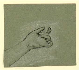 Drawing, study of wrist and left hand, ca. 1890 (CH 18404493)
