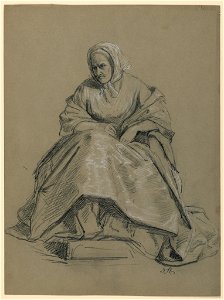 Drawing, Study for Martha Washington Reception, 1860 (CH 18565931)