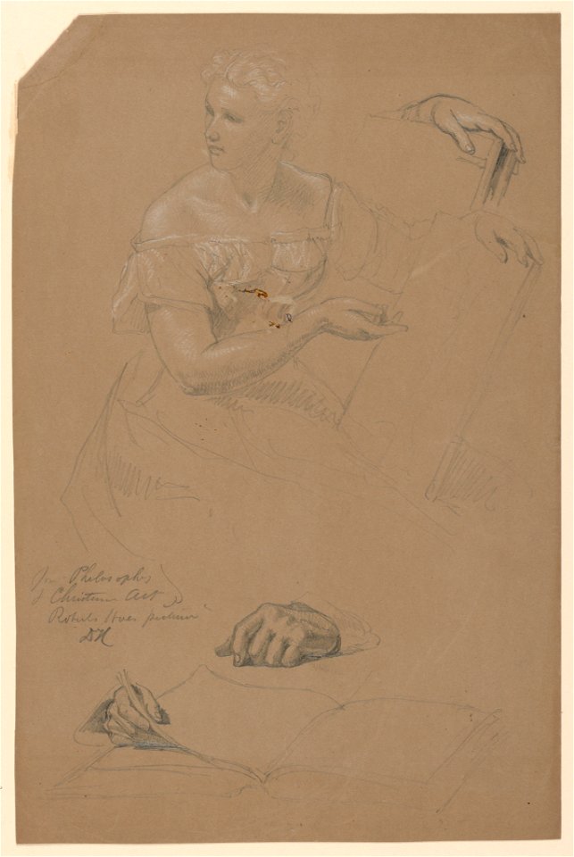 Drawing, Study for Philosophy of Christian Art, 1868 (CH 18565961)