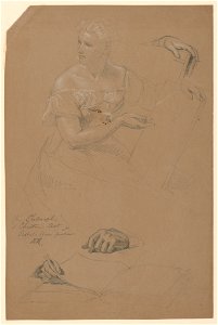 Drawing, Study for Philosophy of Christian Art, 1868 (CH 18565961)