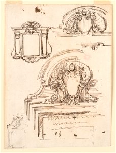 Drawing, Sketches for Frames, for the Sacristy of St. Peter's, 1740–58 (CH 18127817-2)