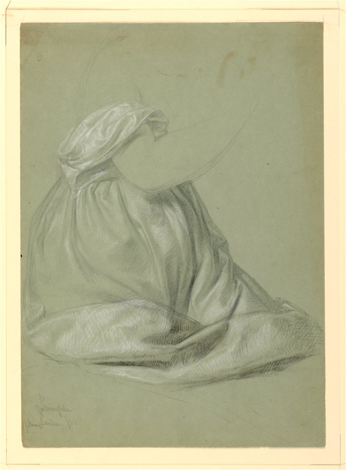 Drawing, Study for A Magdalen, D, November 19, 1852 (CH 18369915)